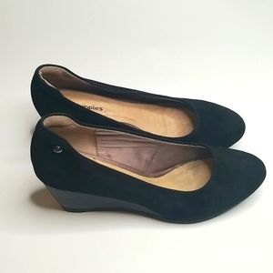 COPY - Hush Puppies Black Suede Wedge